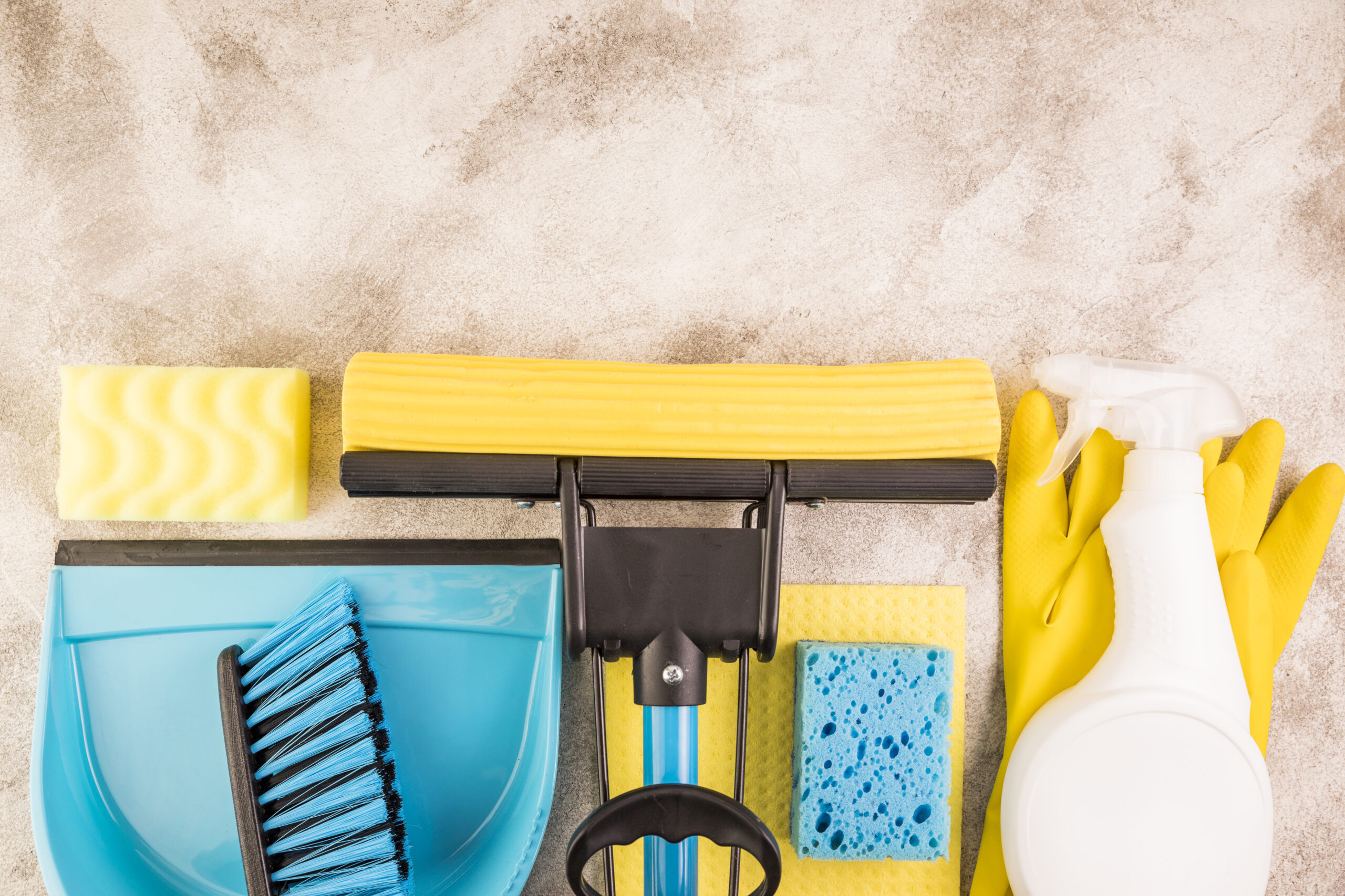 cleaning-objects-flat-lay